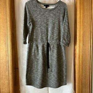 AB Studio Womens Black/White Marbled Sz S 3/4 Sleeve Knit Pullover Dress GUC